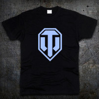 Футболка Fruit of the Loom Логотип Танки Logo World of Tanks Чорний 116 см (9655) - вид 1 мініатюра