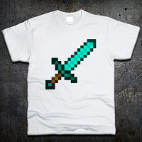 Футболка Fruit of the Loom Алмазный Меч Майнкрафт Minecraft Белый 128 см (19658) - вид 1 миниатюра