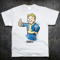 Футболка Fruit of the Loom Волт-Бой Фаллаут Vault-Boy Fallout Білий 140 см (1191987) - вид 1 мініатюра
