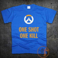 Футболка Fruit of the Loom One Shot One Kill - Overwatch Чорний 116 см (92563) - вид 1 мініатюра