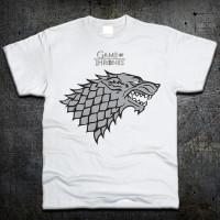Футболка Fruit of the Loom Дім Старк Гра престолів House Stark Game of Thrones Білий 128 см (193142) - вид 1 мініатюра