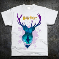 Футболка Fruit of the Loom Патронус Гаррі Поттер Patronus Harry Potter Білий 152 см (2194114) - вид 1 мініатюра