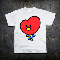 Футболка Fruit of the Loom Серце Tata від Кім Тхе Хена BT21 140 см (297399) - вид 1 мініатюра