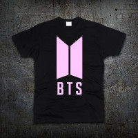Футболка Fruit of the Loom Лого БТС BTS Bangtan Boys Чорна L (5197120) - вид 1 мініатюра