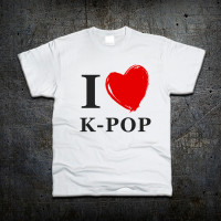 Футболка Fruit of the Loom Я люблю К-ПОП, I Love K-POP Білий M (4197123) - вид 1 мініатюра