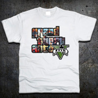 Футболка Fruit of the Loom Логотип ГТА Logo GTA 5 Білий XL (619629) - вид 1 мініатюра