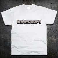 Футболка Fruit of the Loom Логотип Майнкрафт Logo Minecraft Белый M (419642) - вид 1 миниатюра