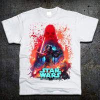 Футболка Fruit of the Loom Дарт Вейдер і Кайло Рен Darth Vader and Kylo Ren Star Wars Білий XL (6191237) - вид 1 мініатюра