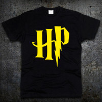 Футболка Fruit of the Loom Логотип Гаррі Поттер Logo Harry Potter Чорний L (5194115) - вид 1 мініатюра