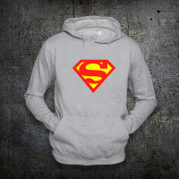 Худі Fruit of the Loom Супермен Логотип Superman Logo Сірий M (1391090) - вид 1 мініатюра