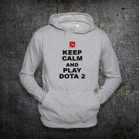 Худі Fruit of the Loom Заспокойся і Грай в Доту Keep Calm and Play Dota 2 Сірий M (139705) - вид 1 мініатюра