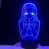 Светильник ночник 16 цветов 3D USB 02 Милый во Франксе - Darling in the Franxx (12264) - вид 3 миниатюра
