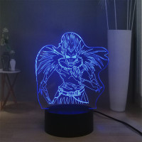 Світильник-нічник Рюк з Яблуком, Зошит Смерти - Ryuk Death Note 3D USB 16 кольорів (12459) - вид 1 мініатюра