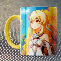 Кружка Паймон и Путешественница Геншин Импакт - Genshin Impact (12810)