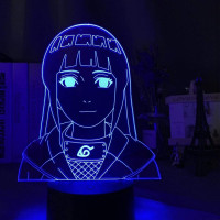 Светильник ночник Хината Хьюга Наруто - Naruto 16 цветов 3D USB (13136)