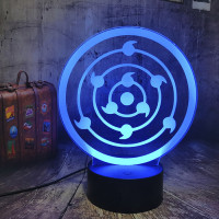 Світильник-нічник Шарінґан Цукуеми Наруто - Naruto 16 кольорів 3D USB (13137) - вид 1 мініатюра