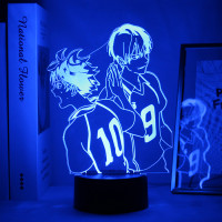Світильник-нічник Волейбол Хіната і Кагеяма - Haikyuu!! 16 кольорів 3D USB (13138) - вид 1 мініатюра
