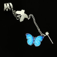 Сережки Метелик Sky Blue Butterfly (13590) - вид 1 мініатюра