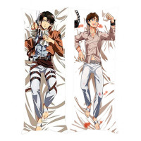 Дакімакура Ерен Леві Аккерман на Титанів Подушка Обіймашка 100 х 34 - Attack on Titan (13818) - вид 1 мініатюра