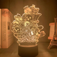 Світильник-ніник Великий куш Ван Піс - One Piece 3D Лампа 16 Цветов USB (14826)