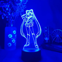 Светильник-ночник Сейлор Мун Sailor Moon 3D Лампа 16 Цветов USB (14827) - вид 1 миниатюра