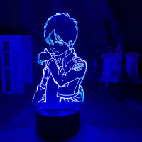 Світильник-нічник Ерен Атака Титанів - Attack On Titan 16 кольорів 3D USB (14838) - вид 1 мініатюра