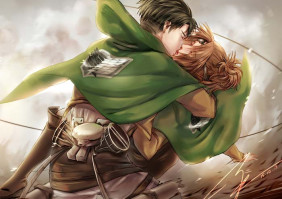 Плакат поцілунок Атака Титанів - Attack on Titan (14933) - вид 1 мініатюра