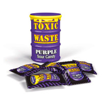 Драже Toxic Waste Sour Candy Purple Drum 42 г (15357) - вид 1 мініатюра