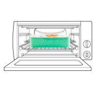 Ланч бокс на 3 яруси Бірюзовий (15380) - вид 2 мініатюра