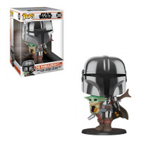 Фігурка Funko POP! Мандалорець в Хромі з Малюком 25 см (15492)