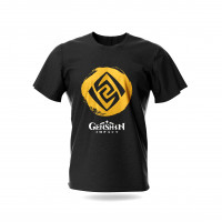 Футболка Гео Геншін Імпакт - Genshin Impact Чорна XXL (15658) - вид 1 мініатюра