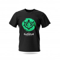 Футболка Дендро Геншін Імпакт - Genshin Impact Чорна 128 см (15669) - вид 1 мініатюра