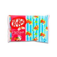 Батончики Kit Kat Strawberry Milk Flavor Blue 11 mini (15828) - вид 1 мініатюра