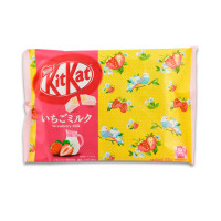 Батончики Kit Kat Strawberry Milk Flavor 11 mini (15829) - вид 1 миниатюра
