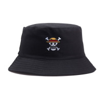 Літня котонова панама One Piece Унісекс Чорна (16171) - вид 1 мініатюра
