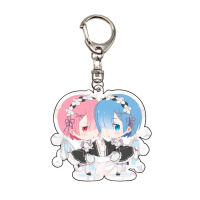 Брелок Акриловий Рем та Рам Життя з нуля Re: Zero (17346) - вид 1 мініатюра