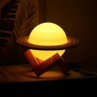 Настільный Світильник-нічник Сатурн 3D Saturn LAMP 15 см (17542) - вид 1 мініатюра
