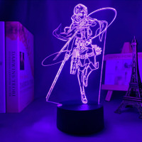 Світильник-нічник Леві Атака Титанів - Attack on Titan 16 кольорів USB (17548) - вид 1 мініатюра