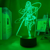 Світильник-нічник Леві Атака Титанів - Attack on Titan 16 кольорів USB (17548) - вид 3 мініатюра