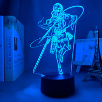 Світильник-нічник Леві Атака Титанів - Attack on Titan 16 кольорів USB (17548) - вид 4 мініатюра