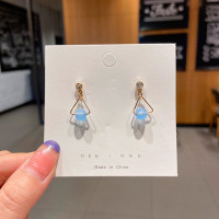 Сережки Triangular Blue Pearl (18019) - вид 1 мініатюра