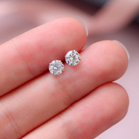 Сережки Large Zirconia Stud (18023) - вид 1 мініатюра