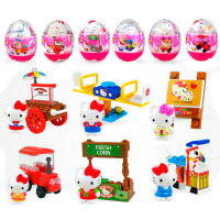Капсула-яйце з фігуркою Hello Kitty Twisted Egg Lego Рожева випадкова 1шт (18965) - вид 1 мініатюра