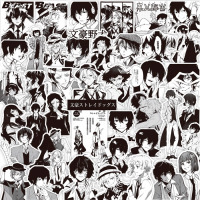 Набір стікерів Великий з бродячих псів - Bungou Stray Dogs ЧБ (19693) - вид 1 мініатюра