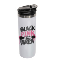 Термос Блек Пінк Black Pink 21х11см 600мл v2 (20688) - вид 1 мініатюра