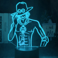 Світильник-нічник Портгас Д. Ейс Portgas D. Ace Ван Піс One Piece 16 кольорів USB (21009) - вид 1 мініатюра