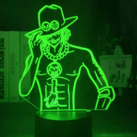 Світильник-нічник Портгас Д. Ейс Portgas D. Ace Ван Піс One Piece 16 кольорів USB (21009) - вид 3 мініатюра