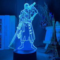 Світильник-нічник Зеро Роронао Roronoa Zoro Ван Піс One Piece 16 кольорів USB (21010)