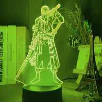 Светильник-ночник Зеро Роронао Roronoa Zoro Ван Пис One Piece 16 цветов USB (21010) - вид 1 миниатюра