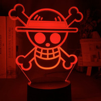 Світильник-нічник Череп Skull Ван Піс One Piece 16 кольорів USB (21011)
